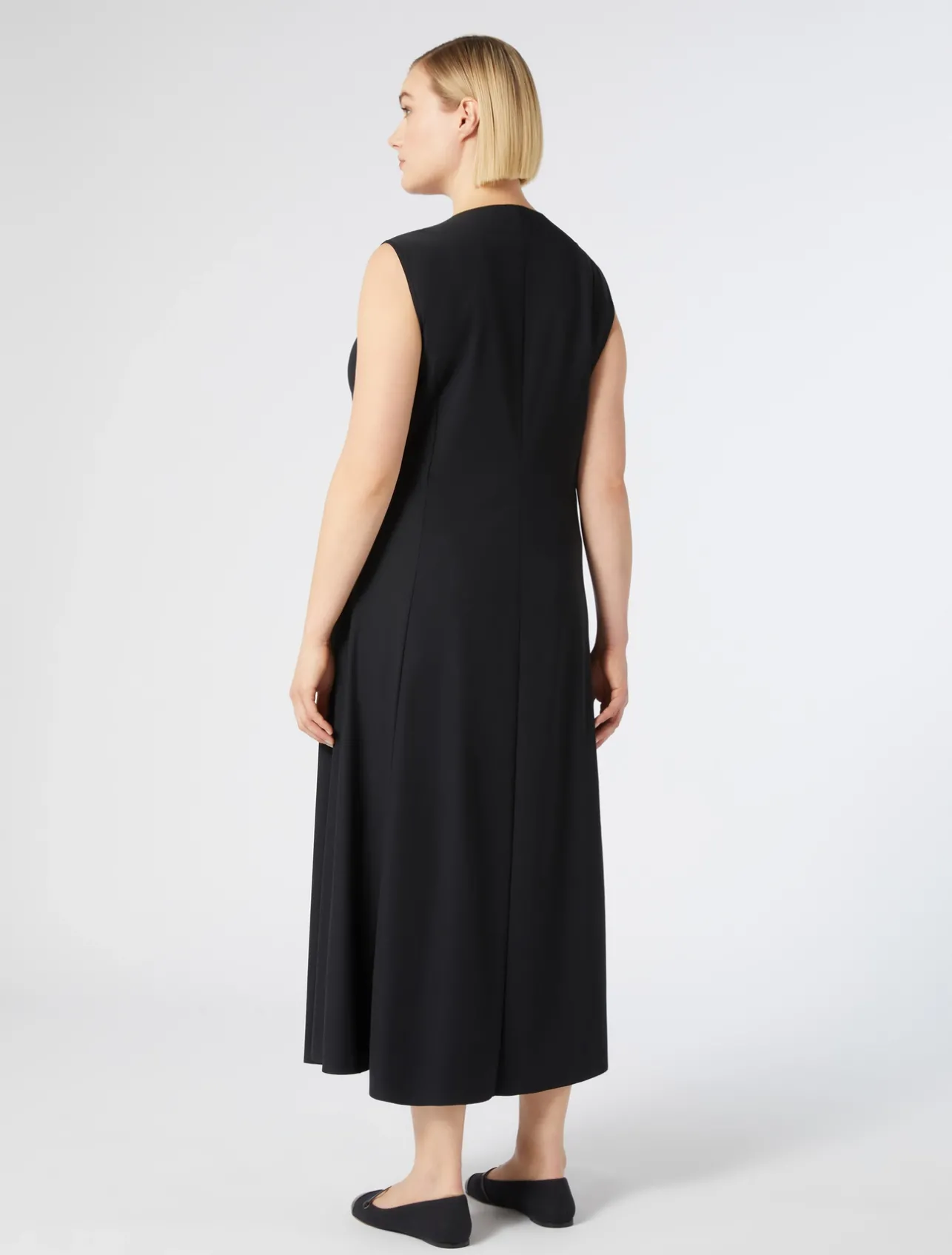 Discount Marina Rinaldi Technical jersey dress BLACK