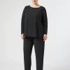 Sale Marina Rinaldi Technical jersey trousers BLACK