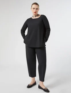 Sale Marina Rinaldi Technical jersey trousers BLACK