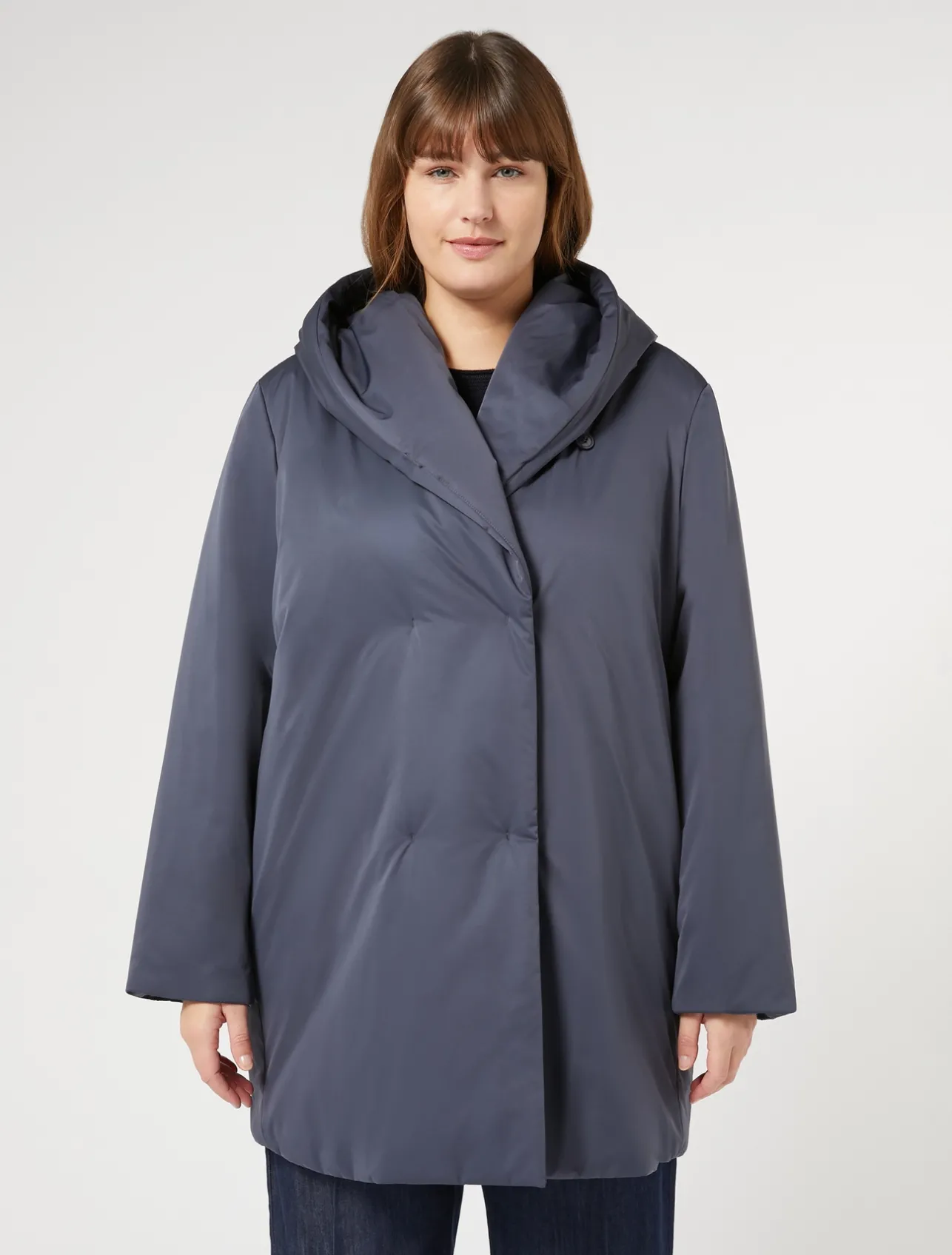 Fashion Marina Rinaldi Technical satin padded jacket MIDNIGHTBLUE