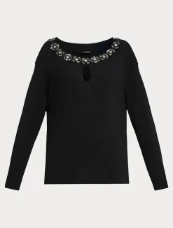 Fashion Marina Rinaldi Technical viscose sweater BLACK
