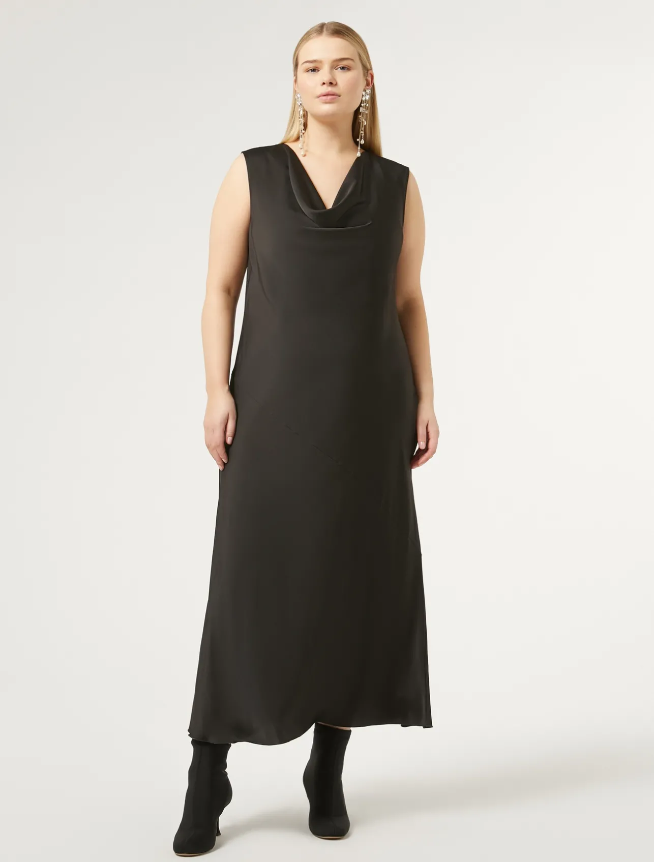 Discount Marina Rinaldi Technical-fabric dress BLACK