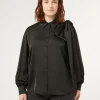 Clearance Marina Rinaldi Technical-fabric shirt BLACK