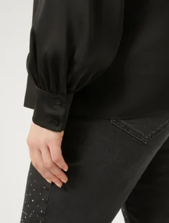 Clearance Marina Rinaldi Technical-fabric shirt BLACK