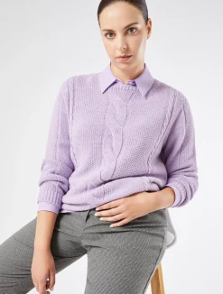 New Marina Rinaldi Technical-fabric shirt MAUVE