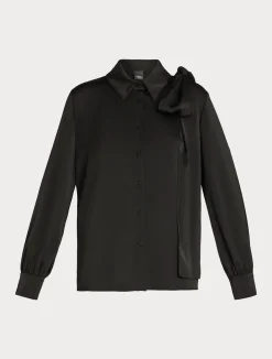 Clearance Marina Rinaldi Technical-fabric shirt BLACK