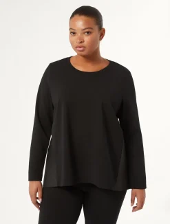 Online Marina Rinaldi Technical-fabric sweatshirt BLACK