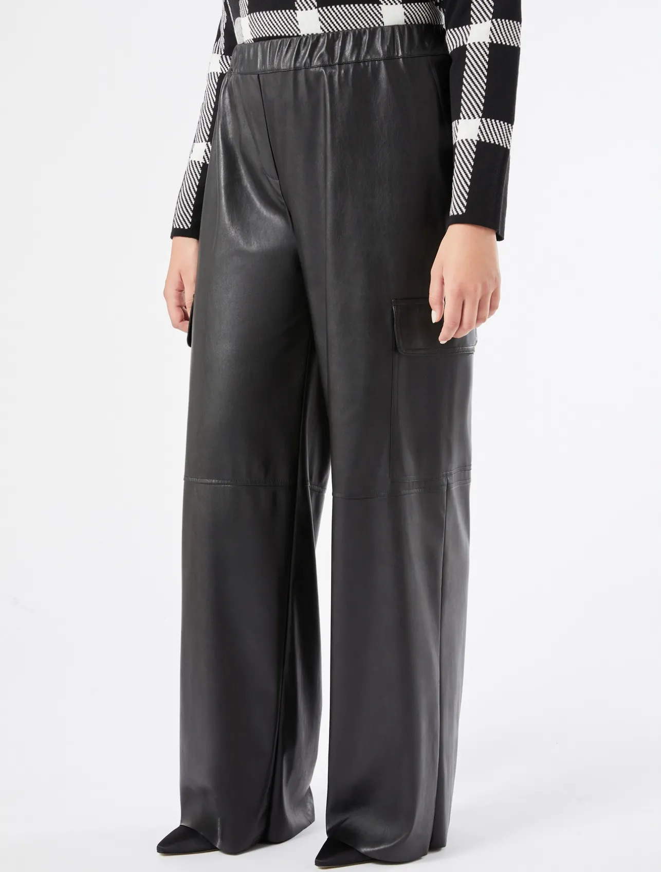 New Marina Rinaldi Technical-fabric trousers BLACK