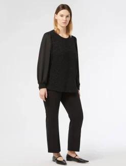 Online Marina Rinaldi Technical-fabric trousers BLACK