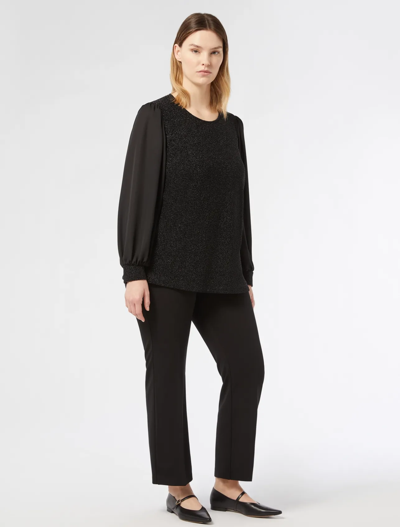 Online Marina Rinaldi Technical-fabric trousers BLACK