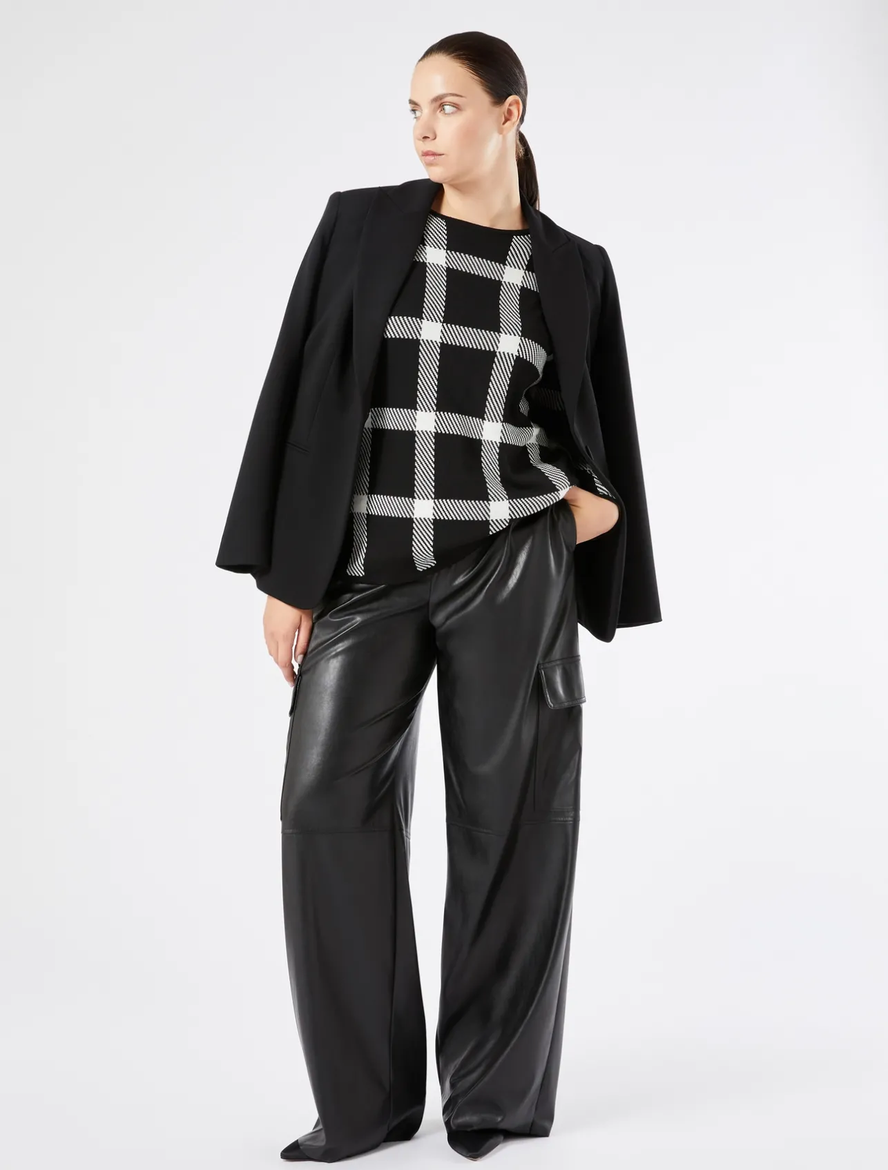 New Marina Rinaldi Technical-fabric trousers BLACK