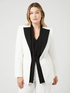 Clearance Marina Rinaldi Triacetate blazer WHITE
