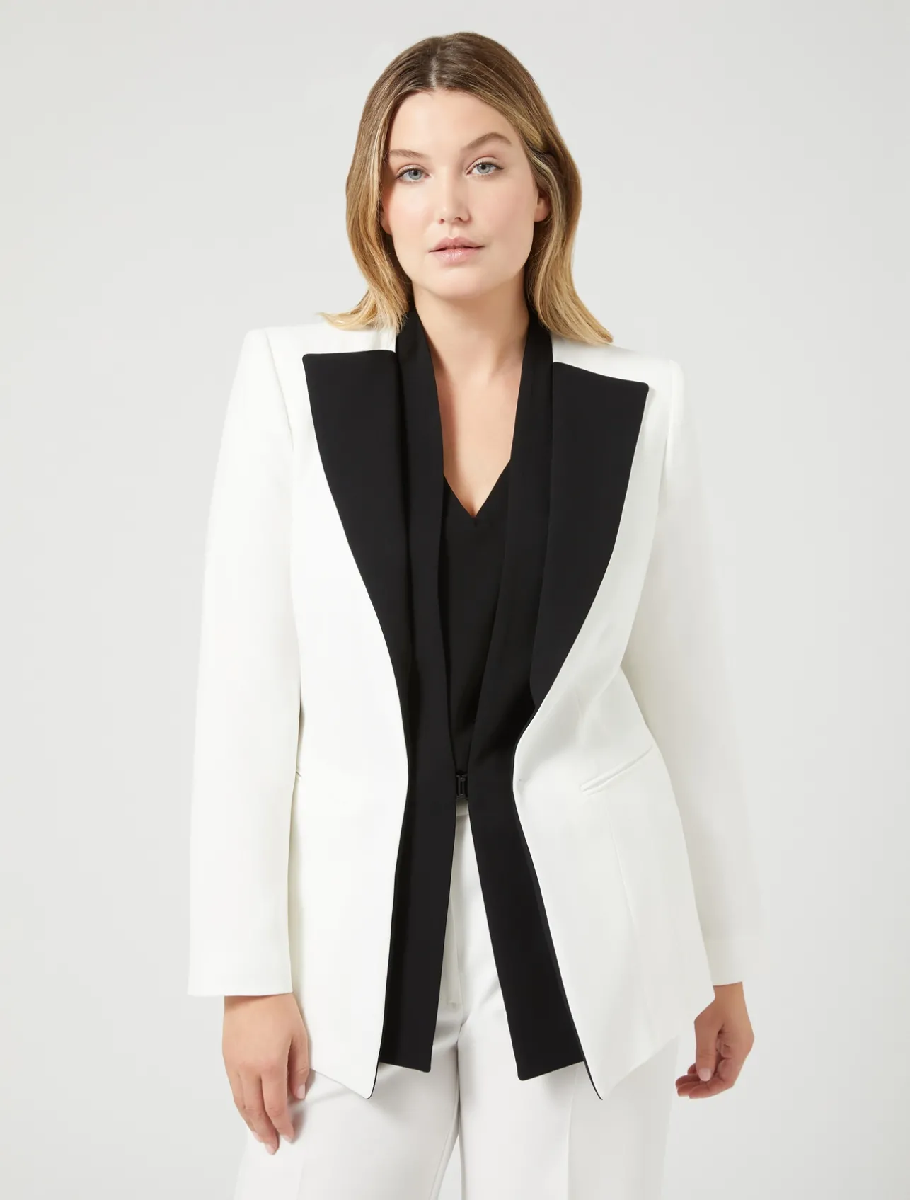 Clearance Marina Rinaldi Triacetate blazer WHITE