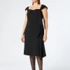 Outlet Marina Rinaldi Triacetate cady dress BLACK