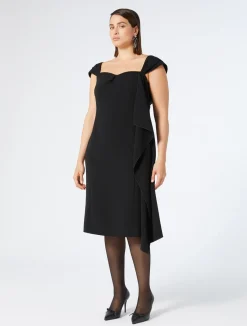 Outlet Marina Rinaldi Triacetate cady dress BLACK