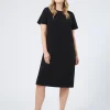 Hot Marina Rinaldi Triacetate cady dress BLACK