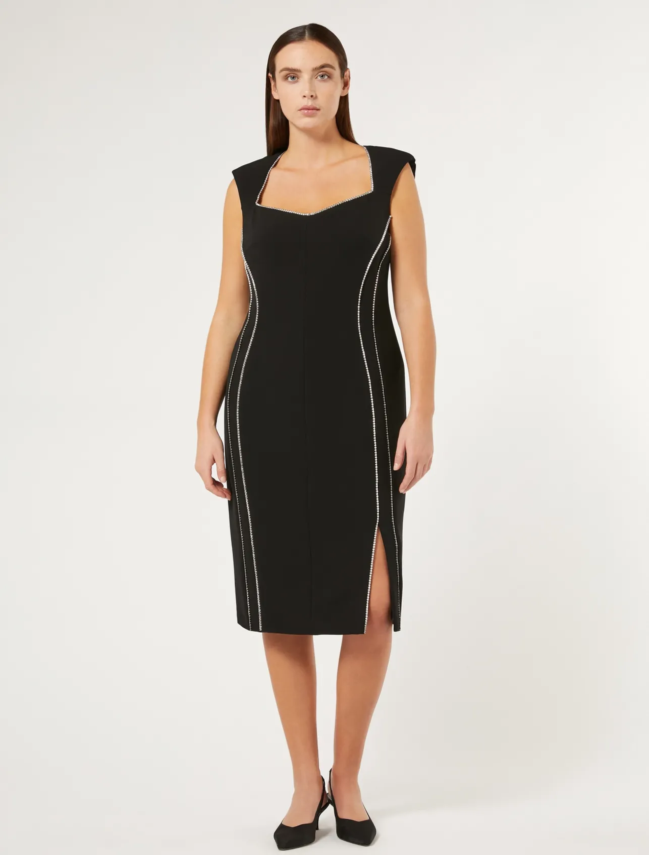 Fashion Marina Rinaldi Triacetate cady dress BLACK