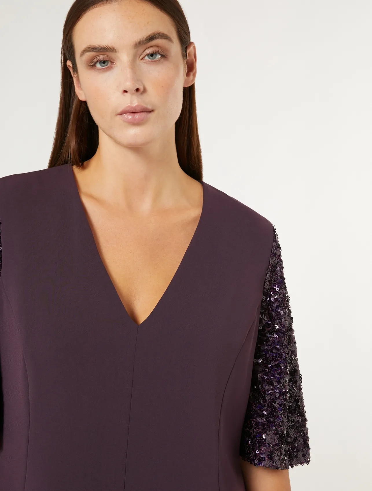 New Marina Rinaldi Triacetate cady dress BORDEAUX