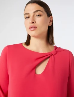 Fashion Marina Rinaldi Triacetate cady dress FUCHSIA
