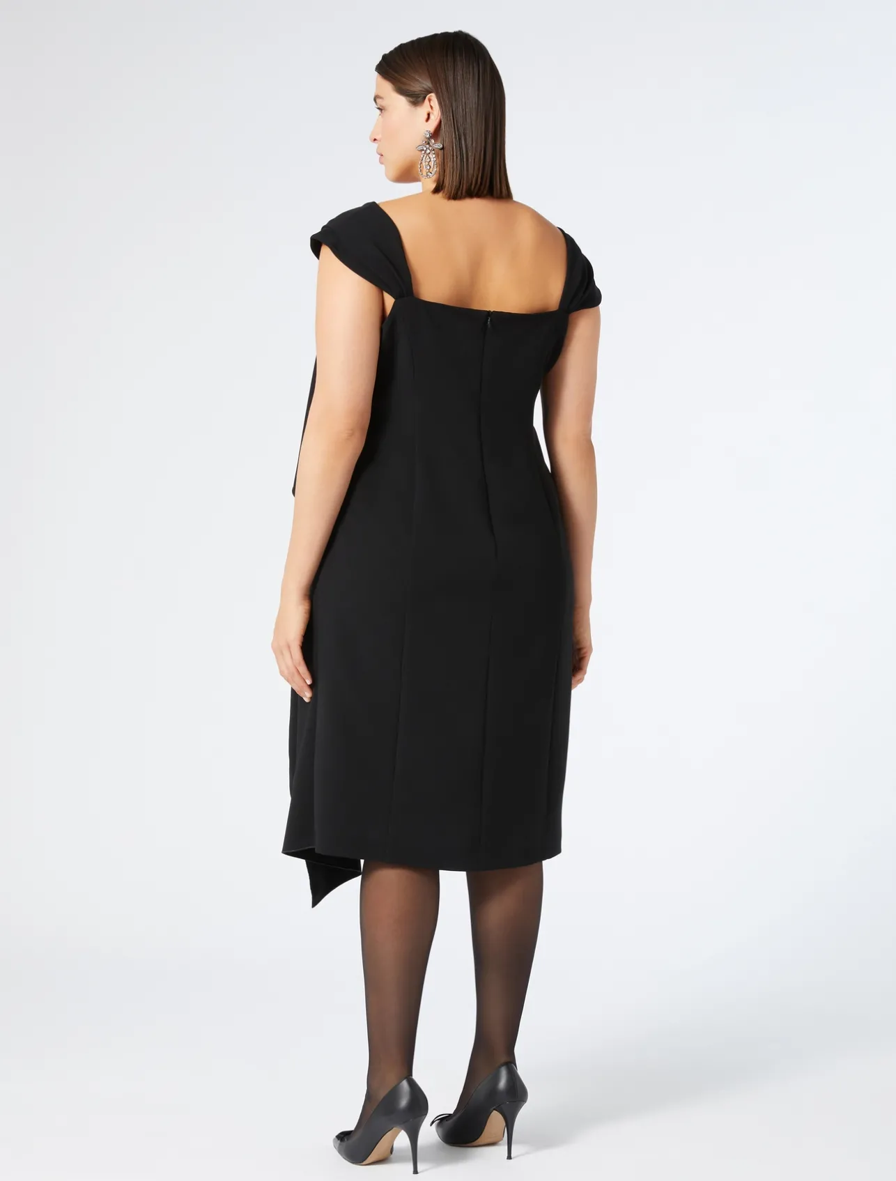 Outlet Marina Rinaldi Triacetate cady dress BLACK