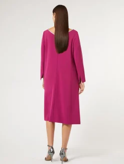 Fashion Marina Rinaldi Triacetate cady dress RASPBERRY