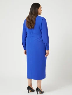 Outlet Marina Rinaldi Triacetate cady dress BLUEPURPLE