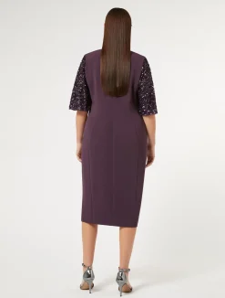 New Marina Rinaldi Triacetate cady dress BORDEAUX