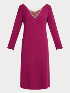 Fashion Marina Rinaldi Triacetate cady dress RASPBERRY