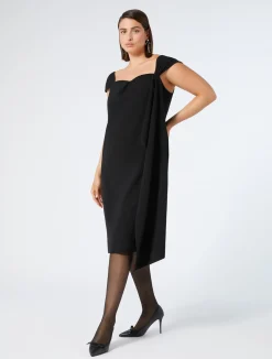Outlet Marina Rinaldi Triacetate cady dress BLACK