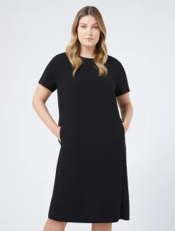 Hot Marina Rinaldi Triacetate cady dress BLACK