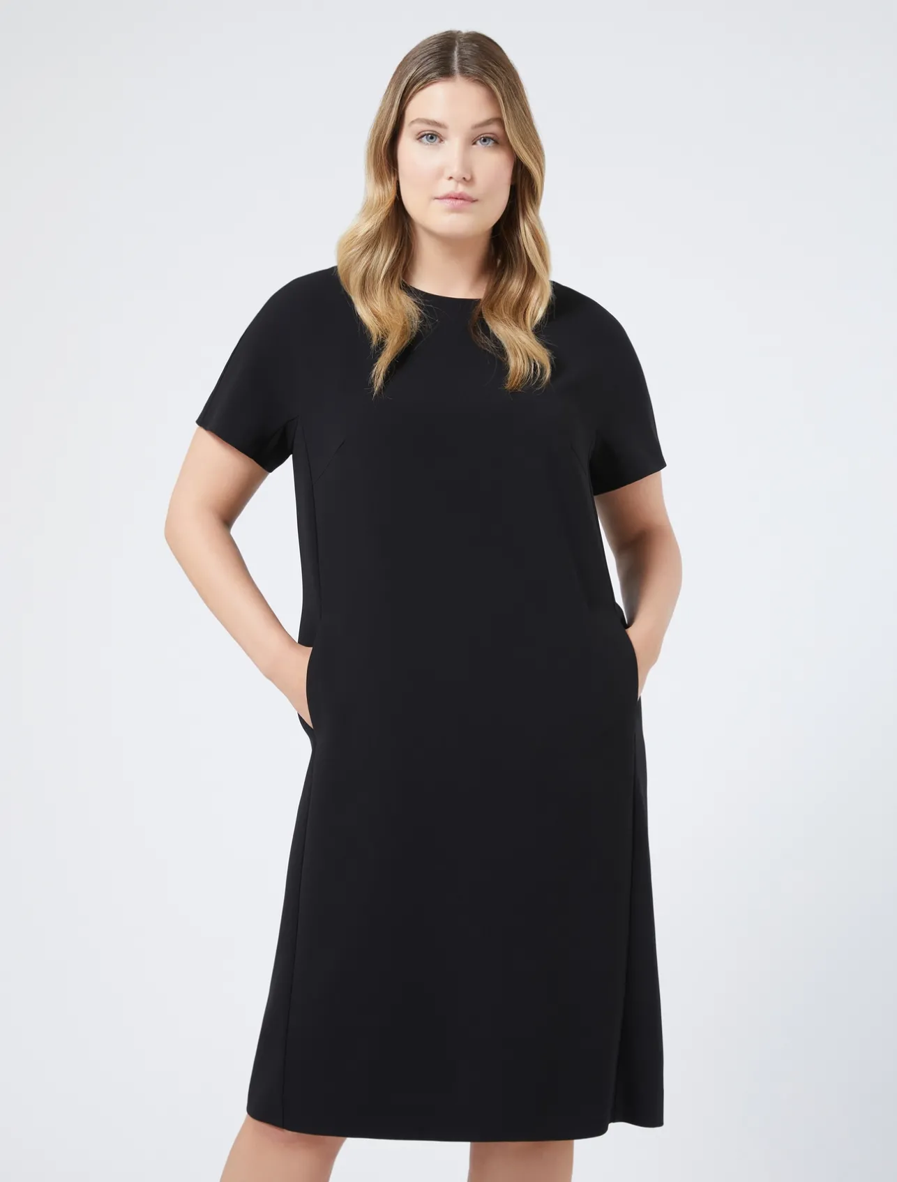 Hot Marina Rinaldi Triacetate cady dress BLACK
