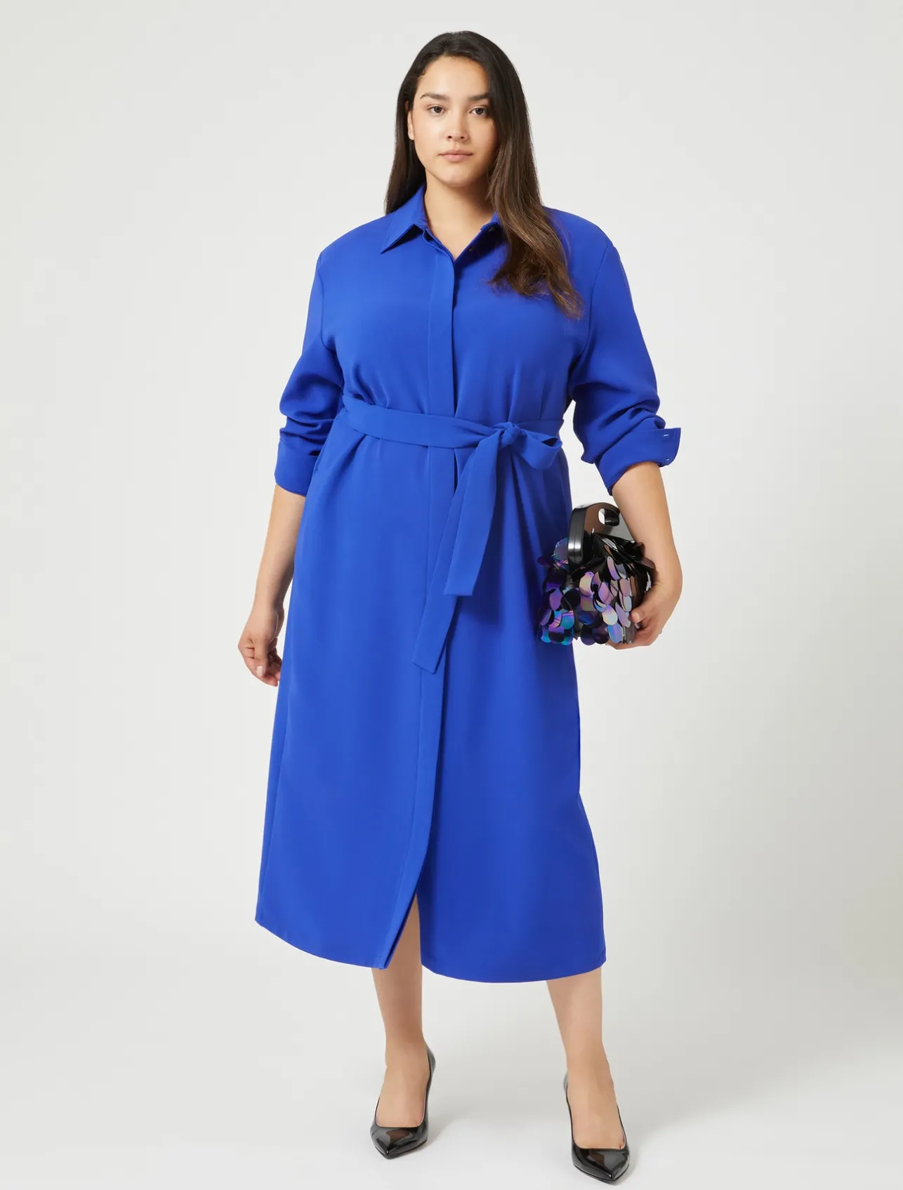 Outlet Marina Rinaldi Triacetate cady dress BLUEPURPLE