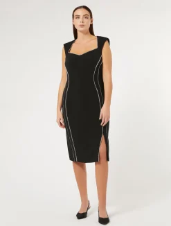 Fashion Marina Rinaldi Triacetate cady dress BLACK
