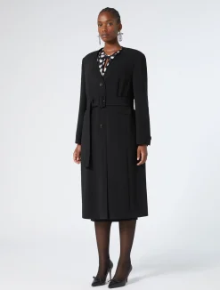 Online Marina Rinaldi Triacetate cady duster coat BLACK