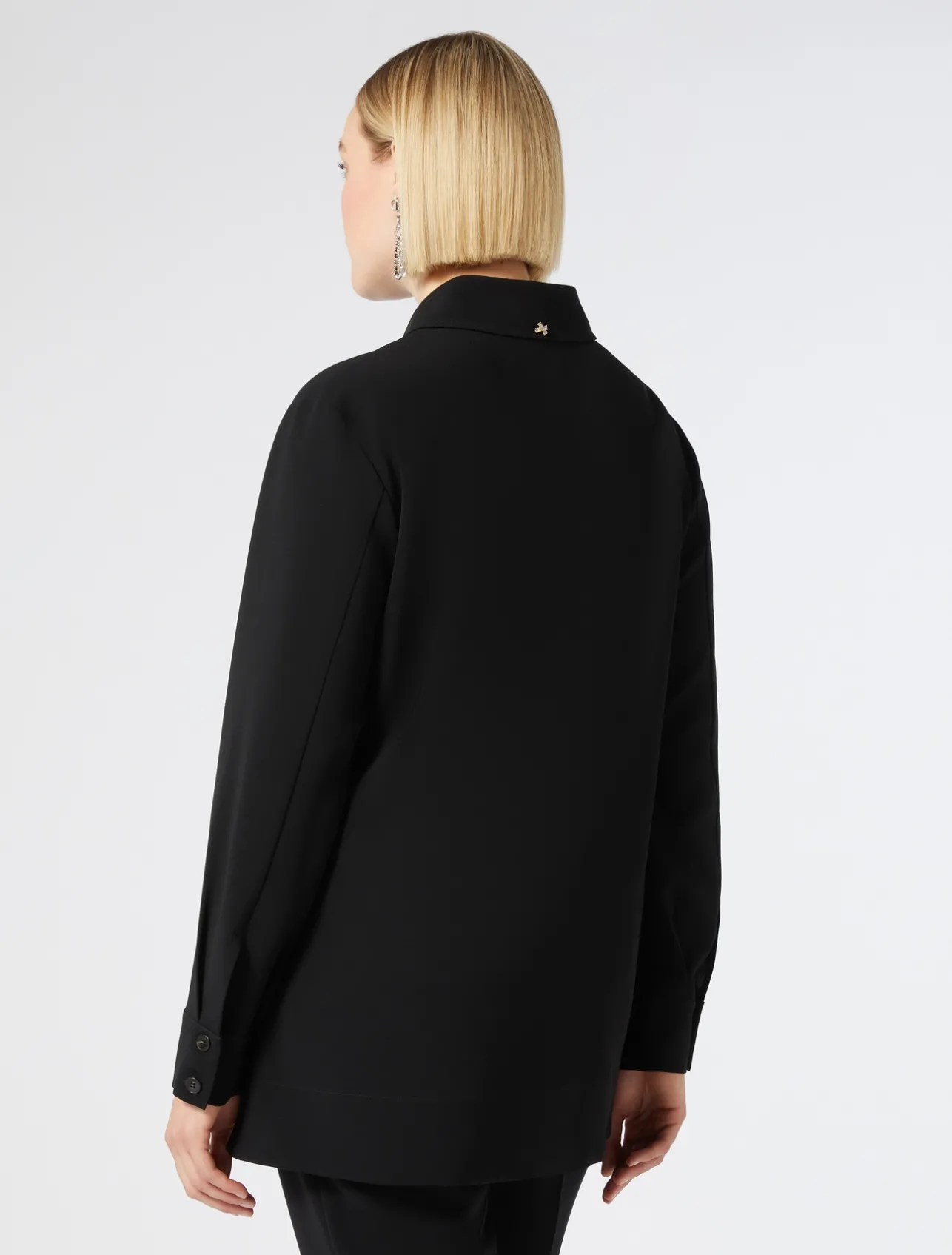 Online Marina Rinaldi Triacetate cady shirt BLACK