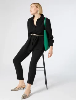 Online Marina Rinaldi Triacetate cady shirt BLACK