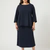 Fashion Marina Rinaldi Triacetate cady skirt MIDNIGHTBLUE