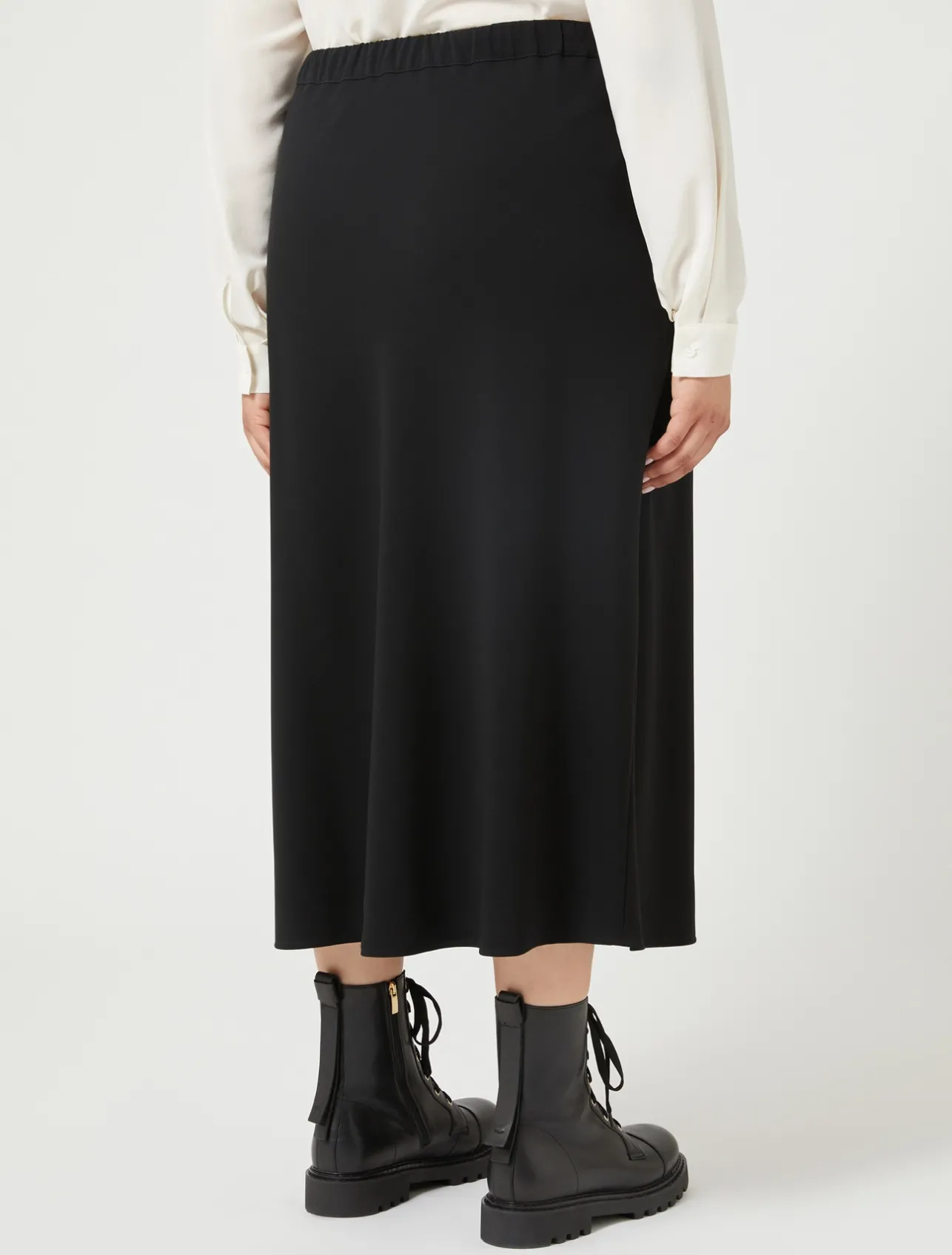 New Marina Rinaldi Triacetate cady skirt BLACK