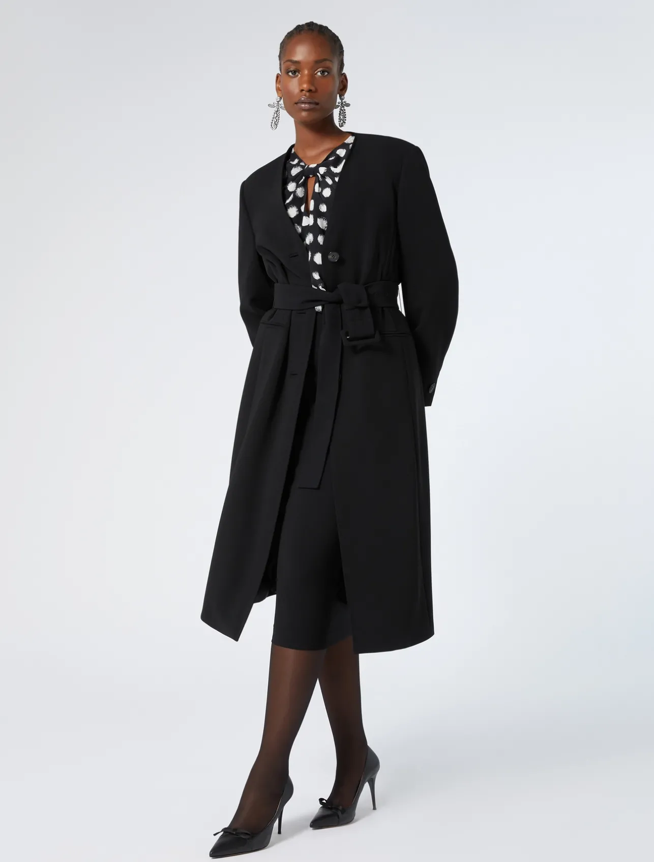 Sale Marina Rinaldi Triacetate cady skirt BLACK