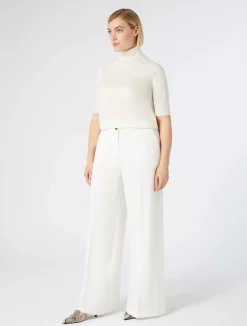 Online Marina Rinaldi Triacetate cady trousers WHITE