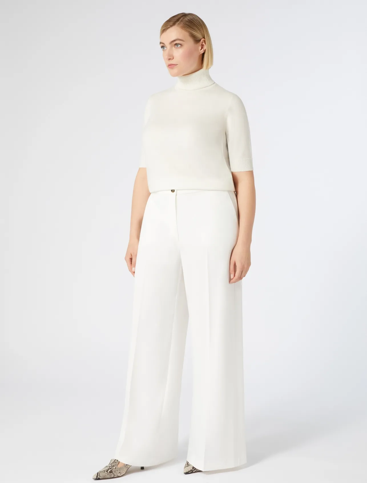 Online Marina Rinaldi Triacetate cady trousers WHITE