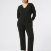Clearance Marina Rinaldi Triacetate cady trousers BLACK