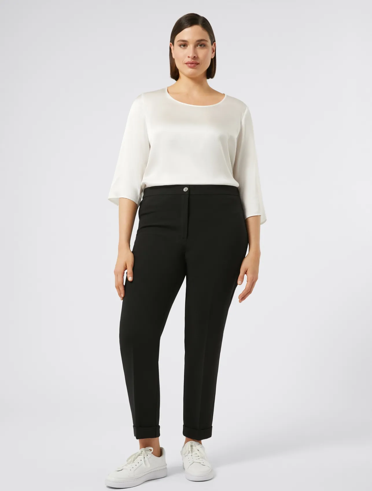 Clearance Marina Rinaldi Triacetate cady trousers BLACK