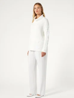 New Marina Rinaldi Triacetate cady trousers WHITE