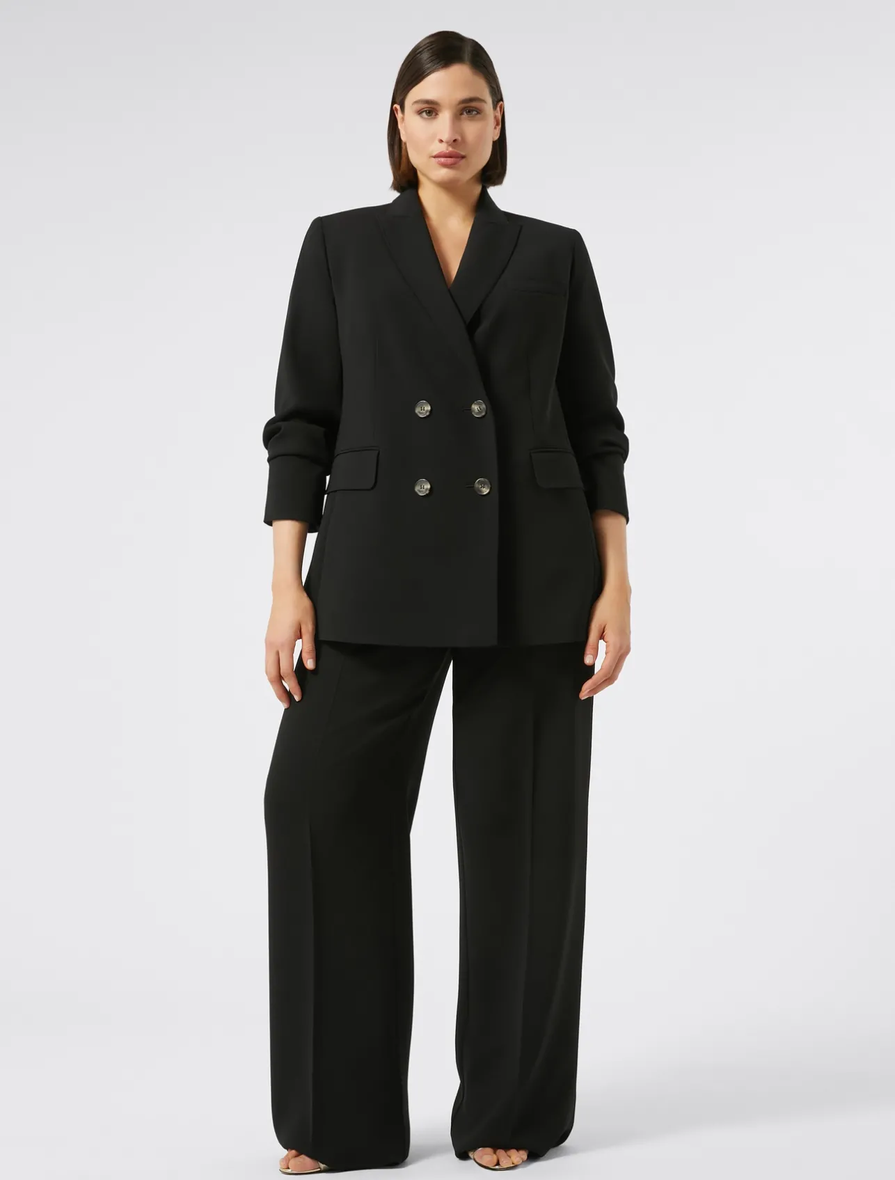 Sale Marina Rinaldi Triacetate cady trousers BLACK
