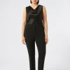 New Marina Rinaldi Triacetate cady trousers BLACK