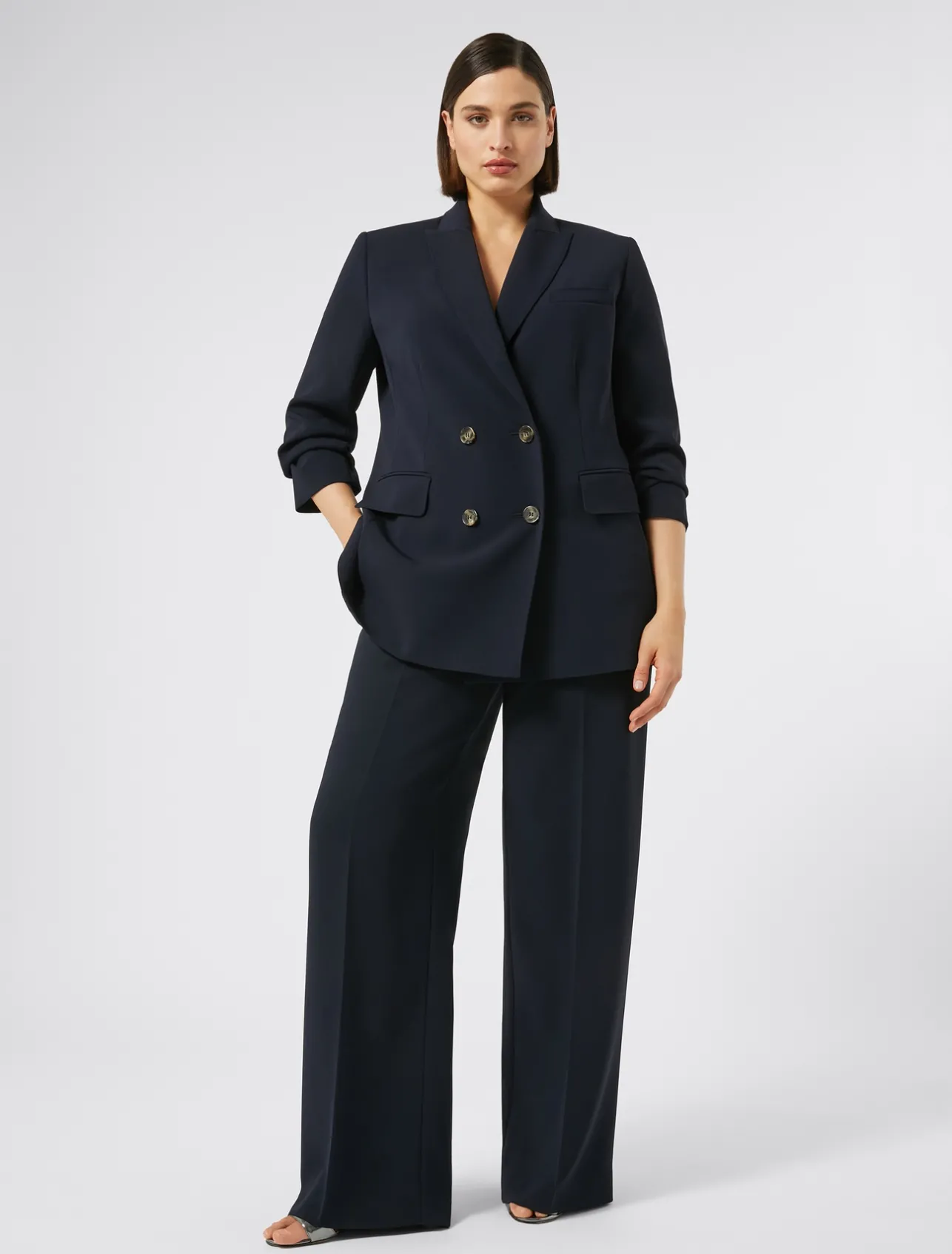 Outlet Marina Rinaldi Triacetate cady trousers MIDNIGHTBLUE