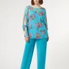 Clearance Marina Rinaldi Triacetate cady trousers TURQUOISE