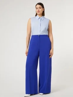 Best Marina Rinaldi Triacetate cady trousers BLUEPURPLE