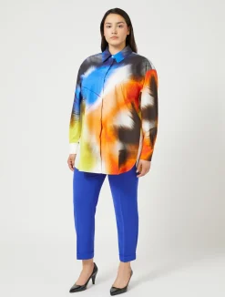 Online Marina Rinaldi Triacetate cady trousers BLUEPURPLE